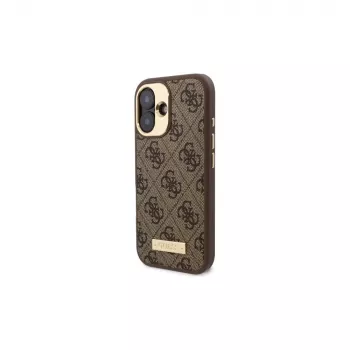Guess GUHMP16MU4GPRW iPhone 16 Plus 6,7 inch maro Huse hard 4G Logo Plate MagSafe