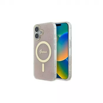 Guess GUHMP16MH4STP iPhone 16 Plus 6,7 inch roz Huse hard IML 4G MagSafe