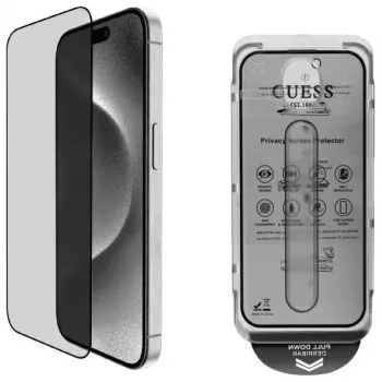 Guess GUTGP16SBOKGCIP iPhone 16 6,1 inch Folie de protecție ecran privacy 2.5D Outline - sticlă securizată