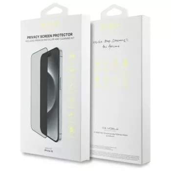 Guess GUTGP16SBOKGCIP iPhone 16 6,1 inch Folie de protecție ecran privacy 2.5D Outline - sticlă securizată