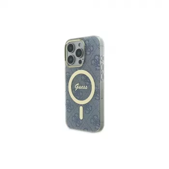 Guess GUHMP16XH4STB husă rigidă pentru Apple iPhone 16 Pro Max 6,9 inch albastră IML 4G MagSafe