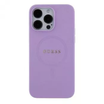 Guess GUHMP16XPSAHMCU iPhone 16 Pro Max 6,9 inch husă rigidă mov Saffiano cu MagSafe