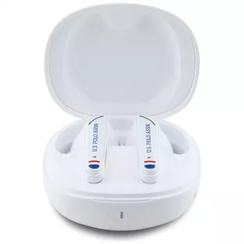 Căști true wireless stereo US Polo Assn DH Logo cu carcasă de încărcare (albe)