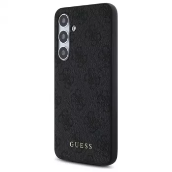 Carcasă spate Guess 4G Metal Gold Logo pentru Samsung Galaxy S24 FE - gri