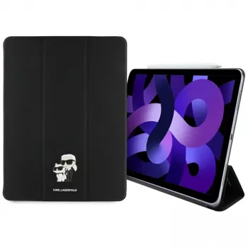 Husă tip book cover Karl Lagerfeld KLFC13RM24SAKCK pentru iPad Air 13 M2 2024 / M3 2025 / M4 2026 neagră Saffiano Magnetic Karl & Choupette