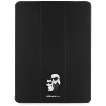 Husă tip book cover Karl Lagerfeld KLFC13RM24SAKCK pentru iPad Air 13 M2 2024 / M3 2025 / M4 2026 neagră Saffiano Magnetic Karl & Choupette