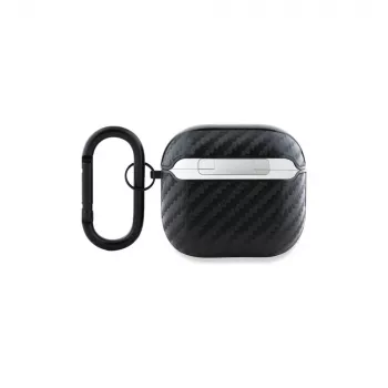 BMW BMA4CMPUCA Husă AirPods 4 neagră PU Carbon M Collection
