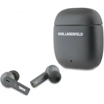 KARL LAGERFELD Metal Printed Logo TWS Earbuds cu ANC/ENC - negru