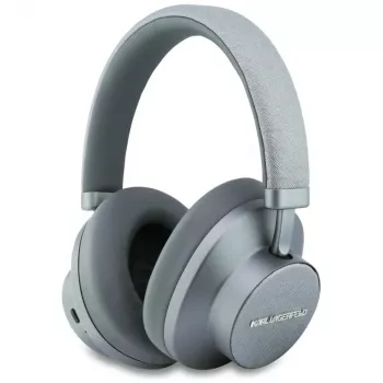 Căști over-ear Bluetooth ANC Karl Lagerfeld Saffiano Elongated, gri