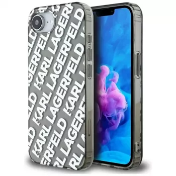 Husă KARL LAGERFELD IML Repeat Logo pentru Apple iPhone 16e / 17e - argintiu