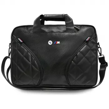 Rucsac pentru laptop BMW Carbon Pockets & Metal Logo 16 inch negru