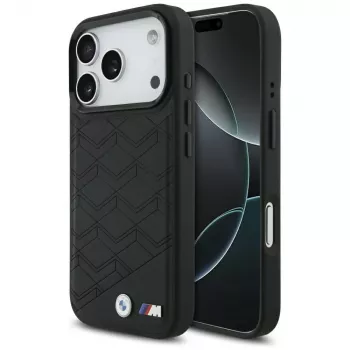 Husă MagSafe BMW M Shape Logo pentru Apple iPhone 17 Pro, neagră