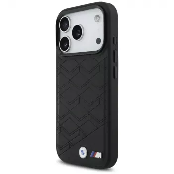 Husă MagSafe BMW M Shape Logo pentru Apple iPhone 17 Pro, neagră