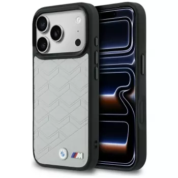Husă MagSafe BMW M Shape Logo pentru Apple iPhone 17 Pro, gri