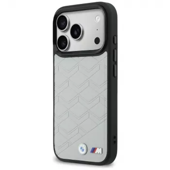 Husă MagSafe BMW M Shape Logo pentru Apple iPhone 17 Pro, gri