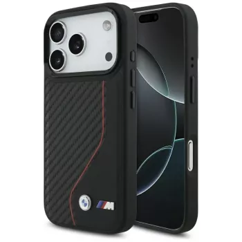 Husă MagSafe BMW M Carbon Line & Logo pentru Apple iPhone 17 Pro, roșie