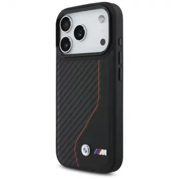 Husă MagSafe BMW M Carbon Line & Logo pentru Apple iPhone 17 Pro, roșie