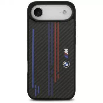 Husă MagSafe BMW M Kevlar Lines & Logo pentru Apple iPhone Air, neagră