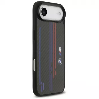 Husă MagSafe BMW M Kevlar Lines & Logo pentru Apple iPhone Air, neagră