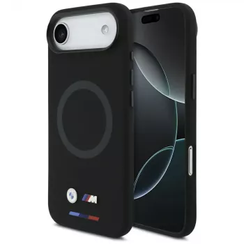 Husă MagSafe BMW M Silicon Logo pentru iPhone Air neagră
