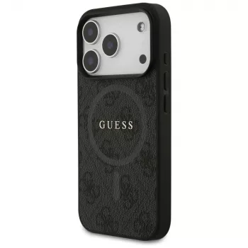 Husă MagSafe Guess 4G Ring Classic Logo pentru iPhone 17 Pro (neagră)