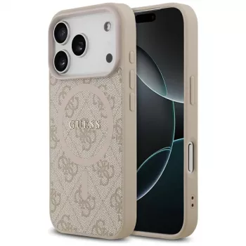 Husă MagSafe Guess 4G Ring Classic Logo pentru iPhone 17 Pro, roz