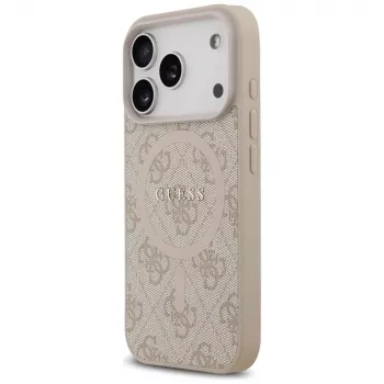 Husă MagSafe Guess 4G Ring Classic Logo pentru iPhone 17 Pro, roz