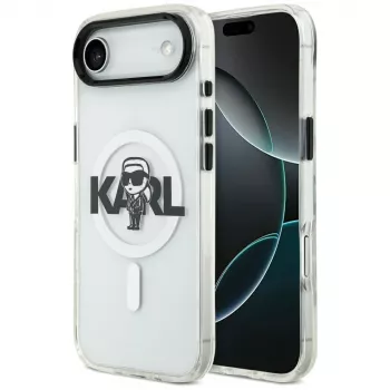 Husă MagSafe Karl Lagerfeld IML Karl Sketch Logo pentru iPhone Air, transparent