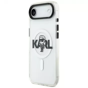 Husă MagSafe Karl Lagerfeld IML Karl Sketch Logo pentru iPhone Air, transparent