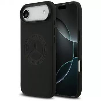 Mercedes Leather Vintage Logo MagSafe husă pentru iPhone Air neagră