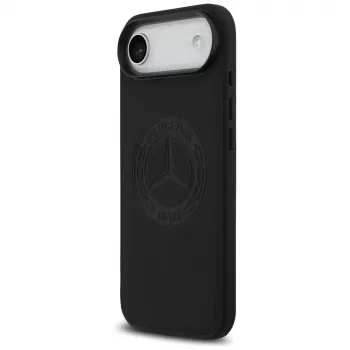 Mercedes Leather Vintage Logo MagSafe husă pentru iPhone Air neagră