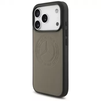 Mercedes Leather Vintage Logo MagSafe husă pentru iPhone 17 Pro taupe