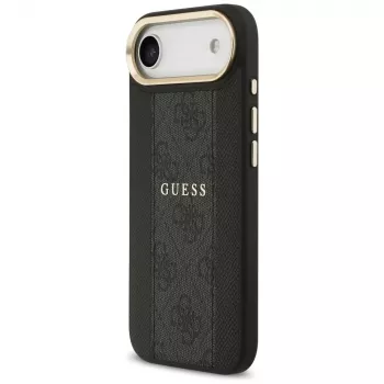Husă Guess 4G Stripe MagSafe pentru iPhone Air, neagră