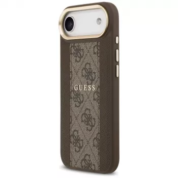 Husă Guess 4G Stripe MagSafe pentru iPhone Air maro