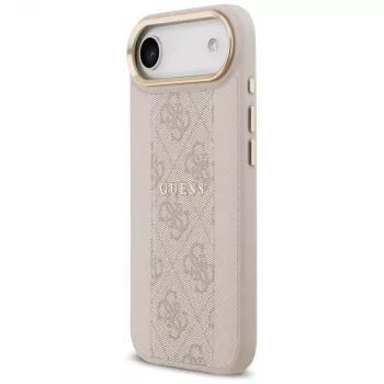 Husă Guess 4G Stripe MagSafe pentru iPhone Air roz