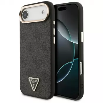 Husă Guess 4G Triangle Logo MagSafe pentru iPhone Air neagră auriu