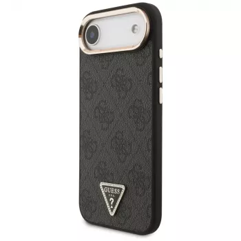 Husă Guess 4G Triangle Logo MagSafe pentru iPhone Air neagră auriu