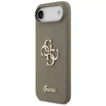 Husă Guess Silicone Big 4G Script pentru iPhone Air maro