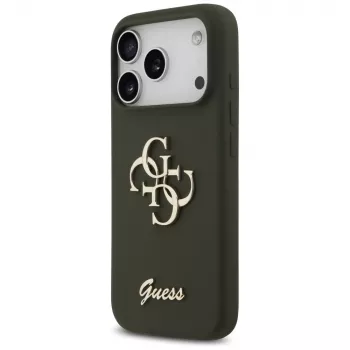 Husă Guess Silicone Big 4G Script pentru iPhone 17 Pro - khaki