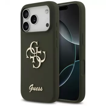 Husă Guess Silicone Big 4G Script pentru iPhone 17 Pro Max khaki