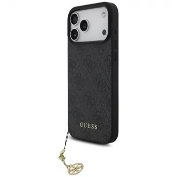 Husă Guess 4G Charms Collection MagSafe pentru iPhone 17 Pro Max neagră