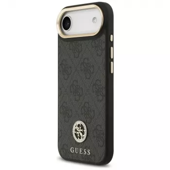 Husă MagSafe Guess 4G Strass Logo pentru iPhone Air, neagră