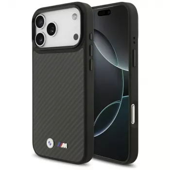 Husă MagSafe BMW M Kevlar Matt pentru iPhone 17 Pro Max neagră