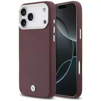 Husă MagSafe metalică BMW Sign Full Wrapped pentru iPhone 17 Pro Max, roșu