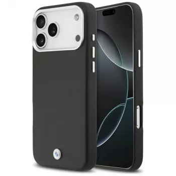 Husă MagSafe metalică BMW Sign Full Wrapped pentru iPhone 17 Pro Max, neagră