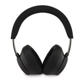 Căști over-ear Bluetooth Guess ENC Saffiano Triangle Logo, negre