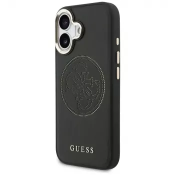 Husă MagSafe Guess Perforated 4G pentru iPhone 17, neagră