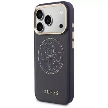 Husă MagSafe Guess Perforated 4G pentru iPhone 17 Pro Max, albastru