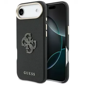 Husă Guess FW Resin Logo pentru iPhone Air, neagră