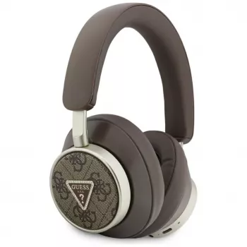 Guess 4G Triangle Logo Căști wireless Bluetooth 5.4 on-ear cu ENC - maro